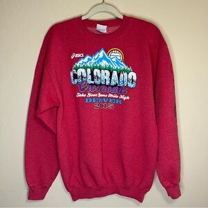 Colorado Crossroad Graphic Sweatshirt Mountain Snowflake Winter Volleyball